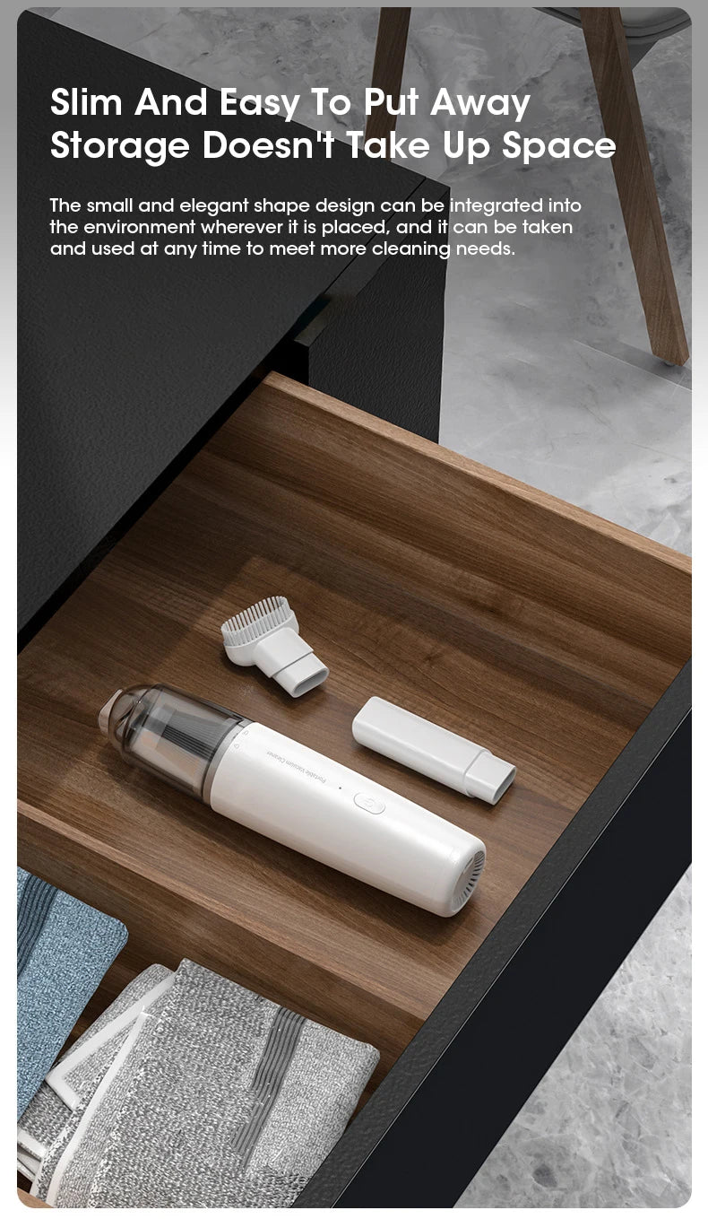Mini Wireless Vacuum Cleaner Multifunctional Car Vacuum Cleaner Portable and Powerful Cleaning Tool for Home Car Vacuum Cleaning