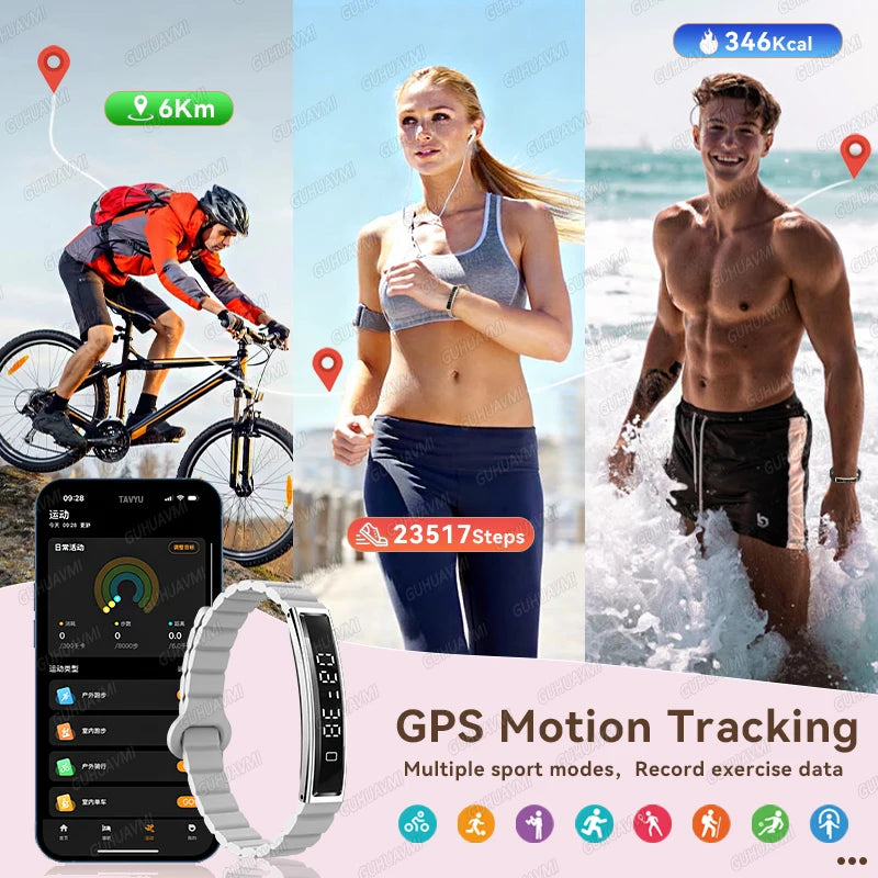 Brand New Smart Wearable Fitness tracker Women Heart rate Sleep Blood oxygen Pressure Monitoring Sports Pedometer Smart Bracelet