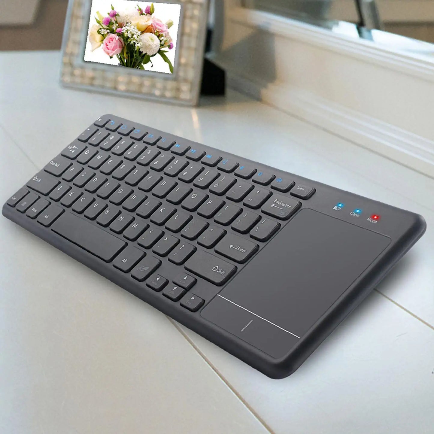 Wireless Keyboard with Touchpad 2.4G Lightweight Comfortable to Use Touch Keyboard for Smart TV Computer Laptop Windows Tablet