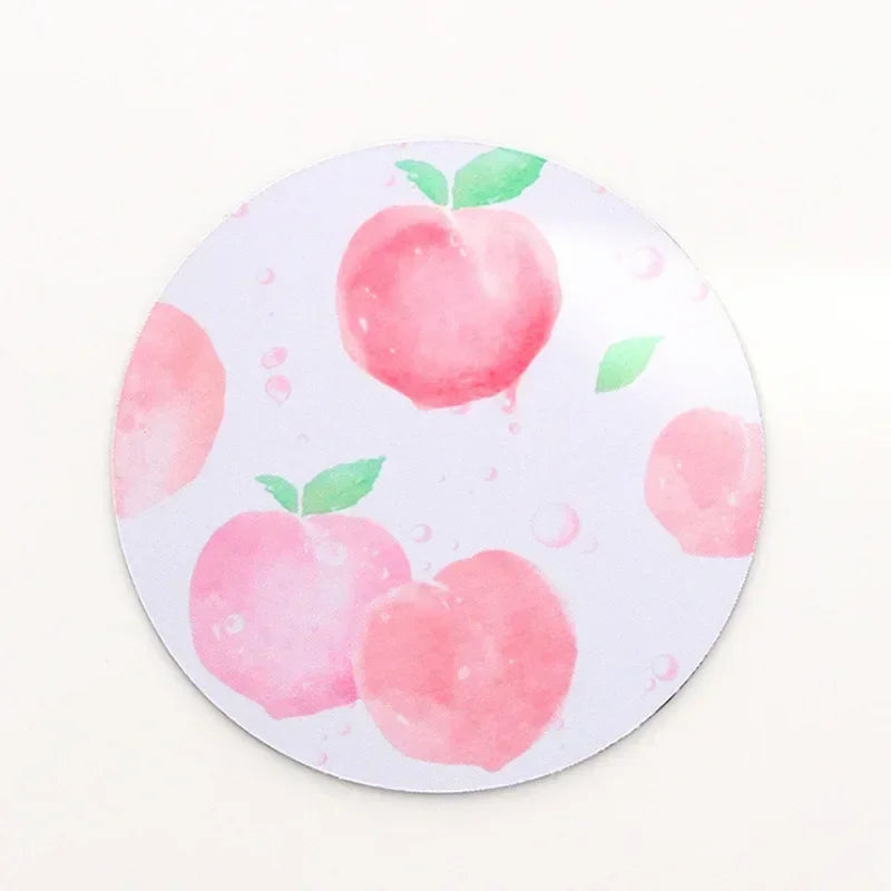 Mouse Pad Cute Round Natural Rubber 22cm Non-slip Bottom Soft Cartoon Animation Computer Desk Pad Protection Mouse Sensitivity