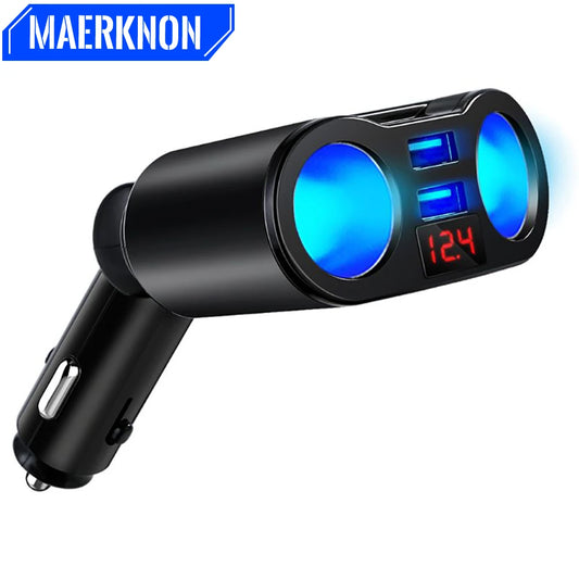 Car Charger 3.1A 2 Ports USB Car Charge 30W Quick chargers with LED Display Car Charger Adapter For iPhone Xiaomi Huawei MP3 DVR