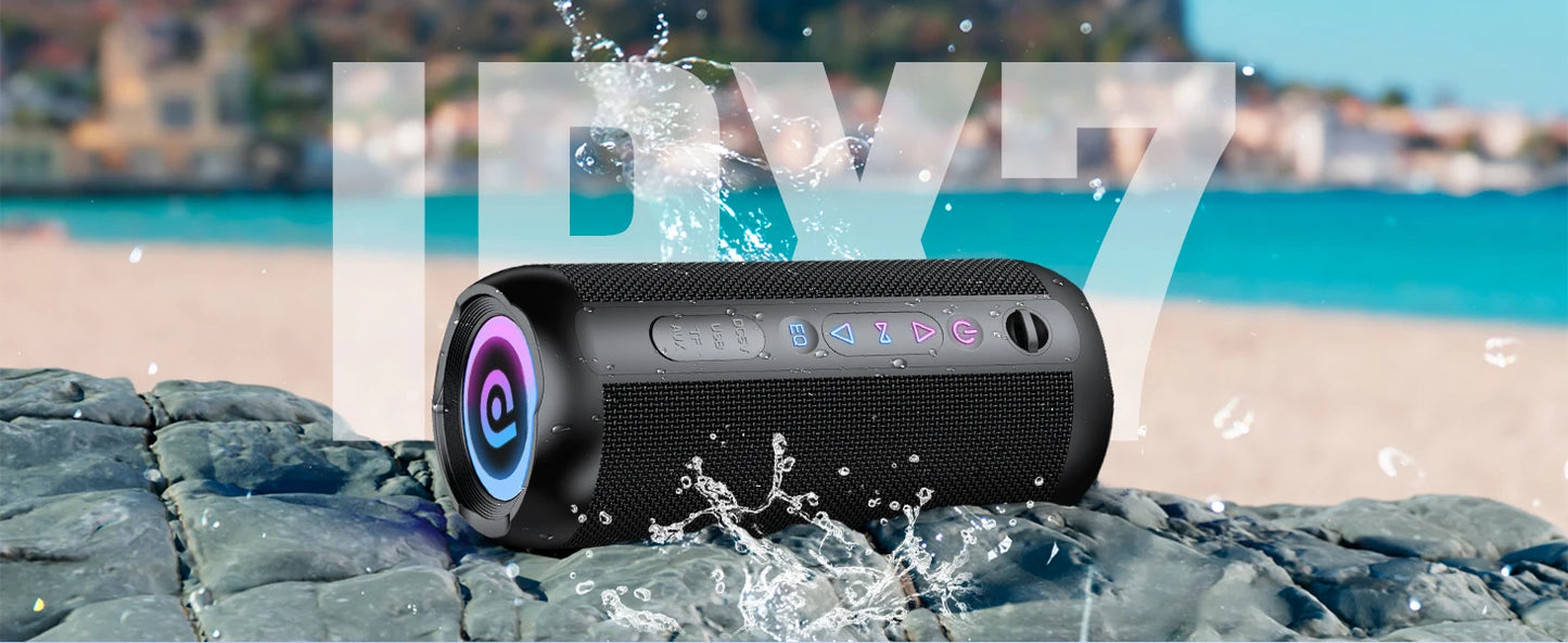Bluetooth Speaker, Speakers Wireless Bluetooth 5.4 with 30H Playtime, BassUp, 30W Stereo Sound, IPX7 Waterproof Portable Speaker