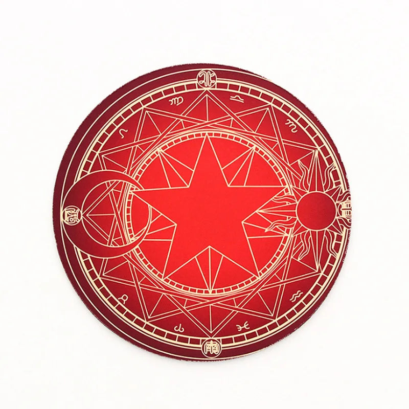 Mouse Pad Cute Round Natural Rubber 22cm Non-slip Bottom Soft Cartoon Animation Computer Desk Pad Protection Mouse Sensitivity