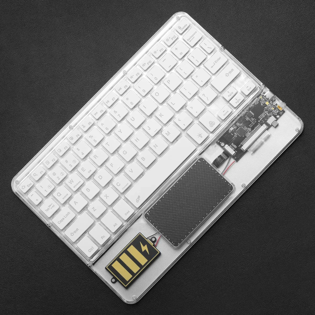 Wireless Keyboard with Touchpad, Ultra-Slim Portable Bluetooth Rechargeable Keyboard,Wireless Keyboard for iOS Android Windows