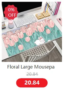 Mouse Pad Cute Round Natural Rubber 22cm Non-slip Bottom Soft Cartoon Animation Computer Desk Pad Protection Mouse Sensitivity