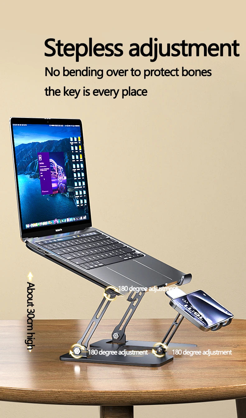 Laptop Stand Office Liftable Carbon Steel Laptop Stand Two in One Heightened Foldable Vertical Cooling Ergonomic Laptop Stand