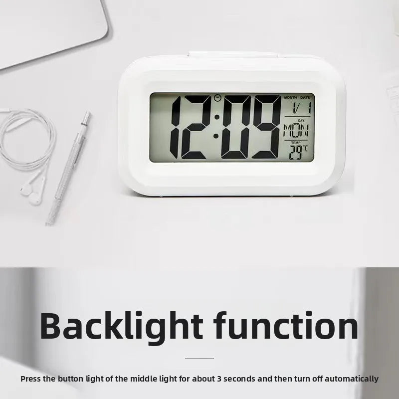 Digital Led Clock Alarm Clock Digital Clock With Bright Screen Snooze Function Calendar Display For Bedroom Home Offices Desk