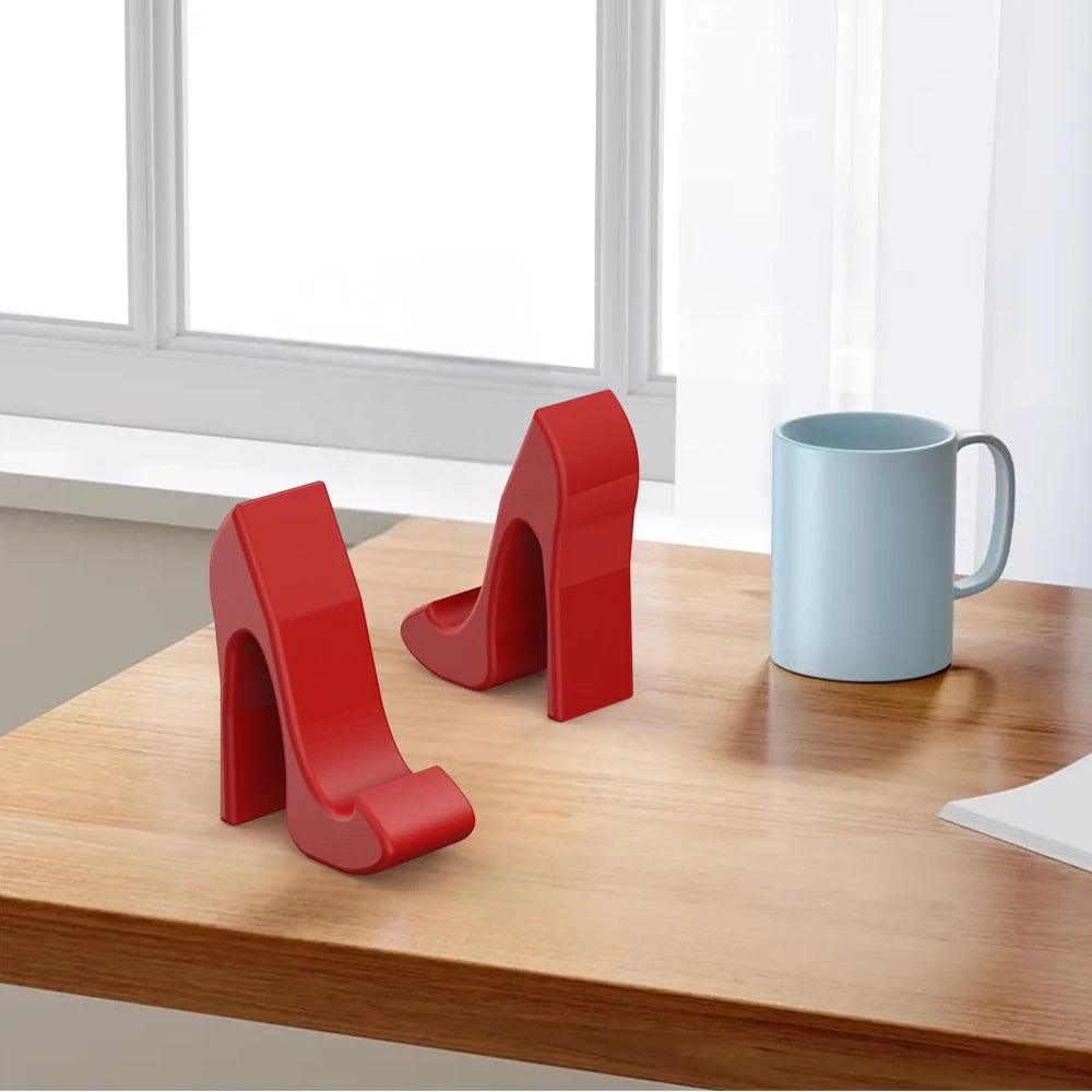 High-heel phone stand - Plastic - Durable and unbreakable. Three colors suitable for desktop, office, etc