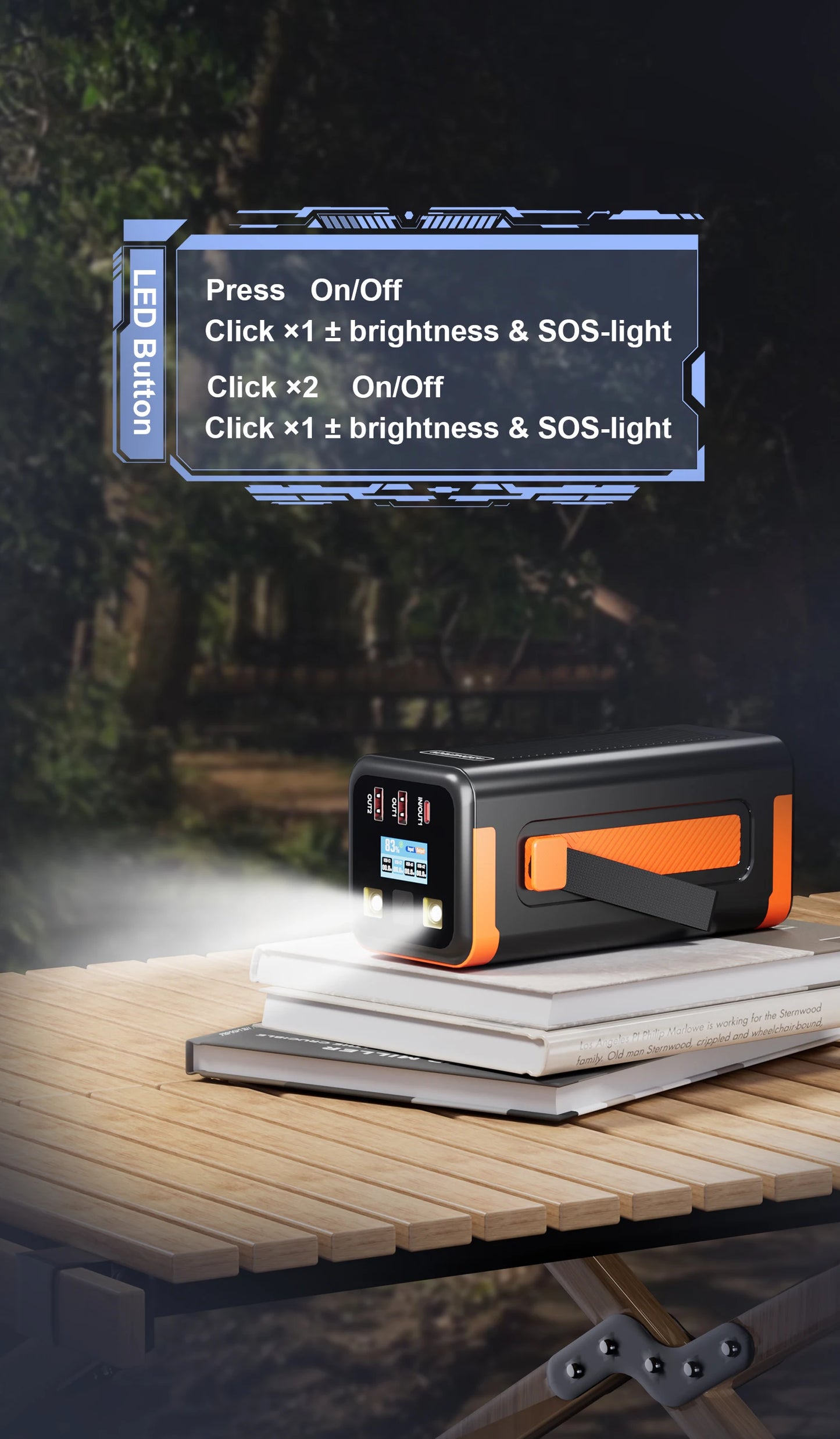 Power Bank 50000mAh 100W PD PPS Super Fast Charging Portable Spare Battery Type-C Retractable Cable Powerbank For Phone Laptop