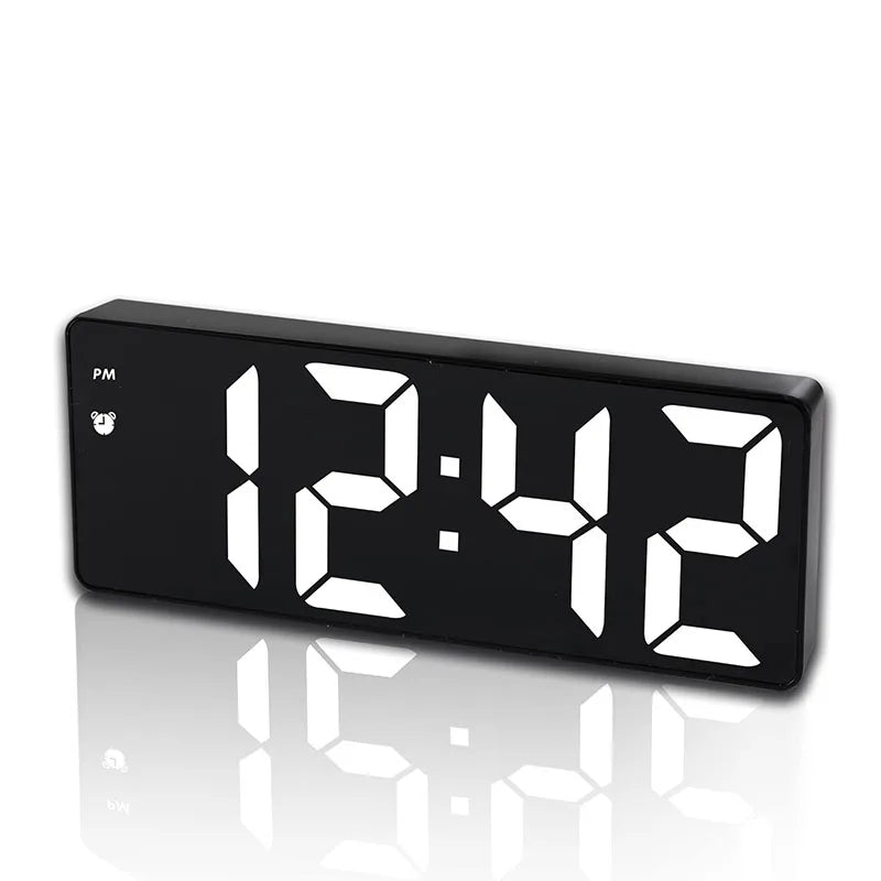 LED Digital Alarm Clock Portable Travel Clock for Bedroom Office  Kitchen Easy to Read Home Decor Battery Mains Powered