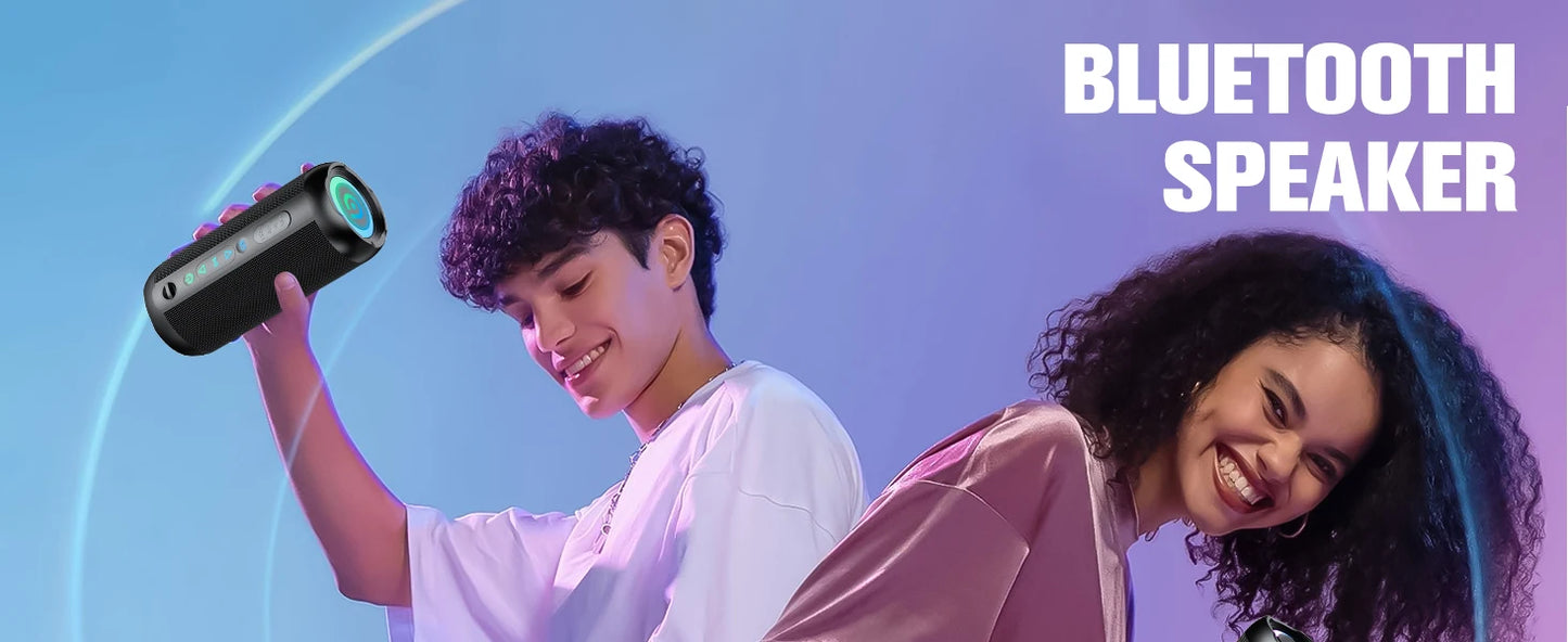 Bluetooth Speaker, Speakers Wireless Bluetooth 5.4 with 30H Playtime, BassUp, 30W Stereo Sound, IPX7 Waterproof Portable Speaker