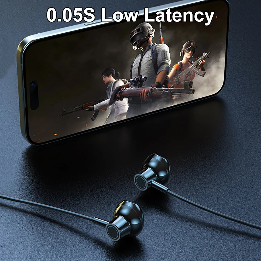 Bluetooth 5.4 Earphones with HD Screen Wireless Headsets Neckband Headphones HiFi Stereo Noise Reduction Earbuds for Live