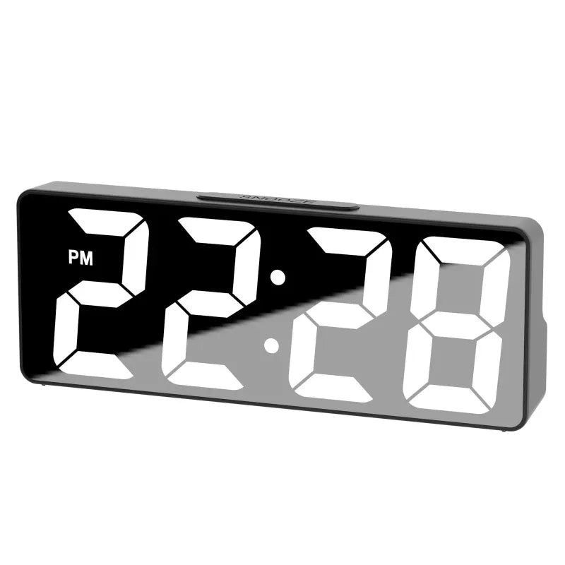Digital Alarm Clock LED Large Digital Display Multi-Set Alarm Clock Features Desktop, LED Mirror Electronic Clocks