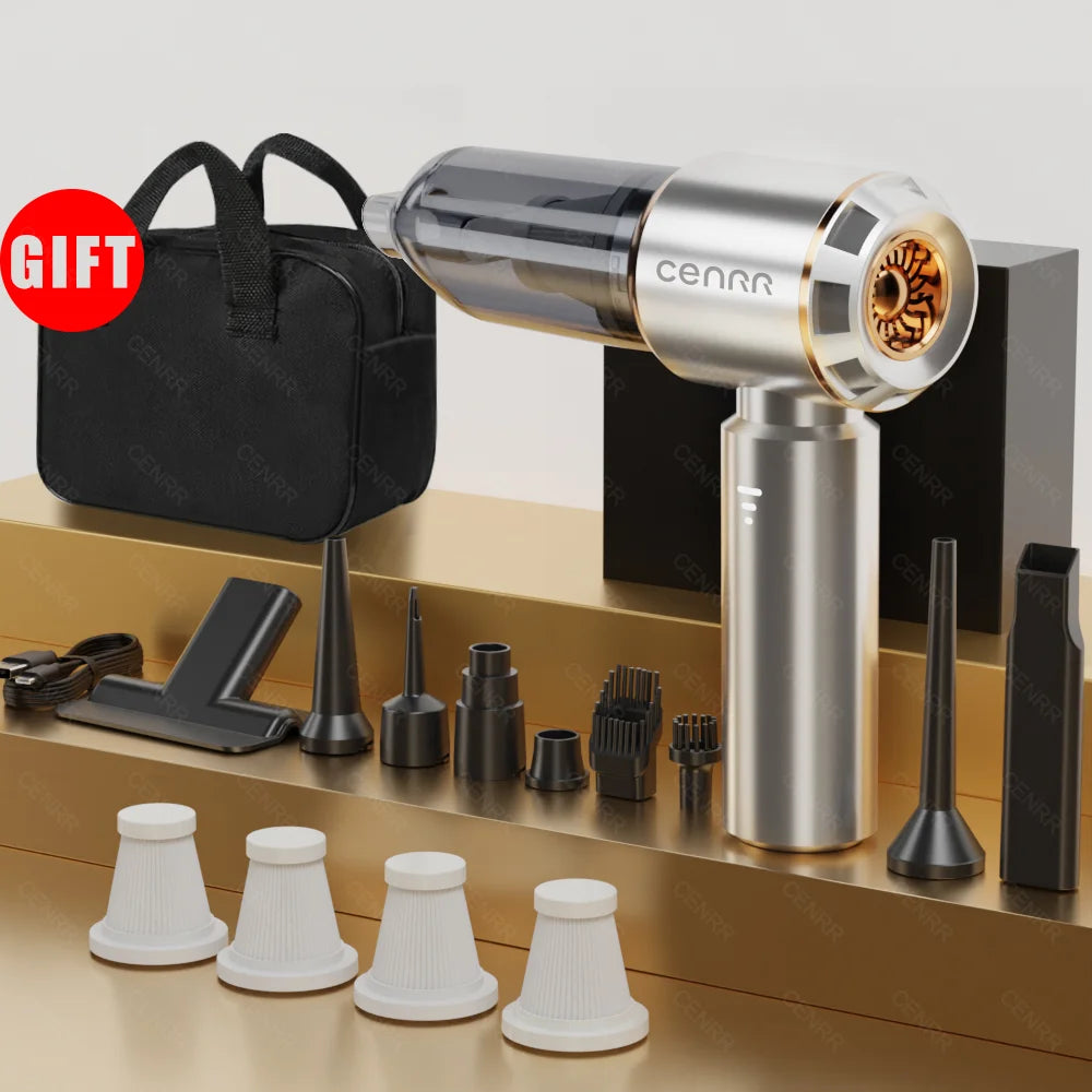 CENRR Mini Car Vacuum Cleaner Cordless Powerful Wireless Car Cleaner HandHeld Portable Vacuum Cleaner Cleaning Machine