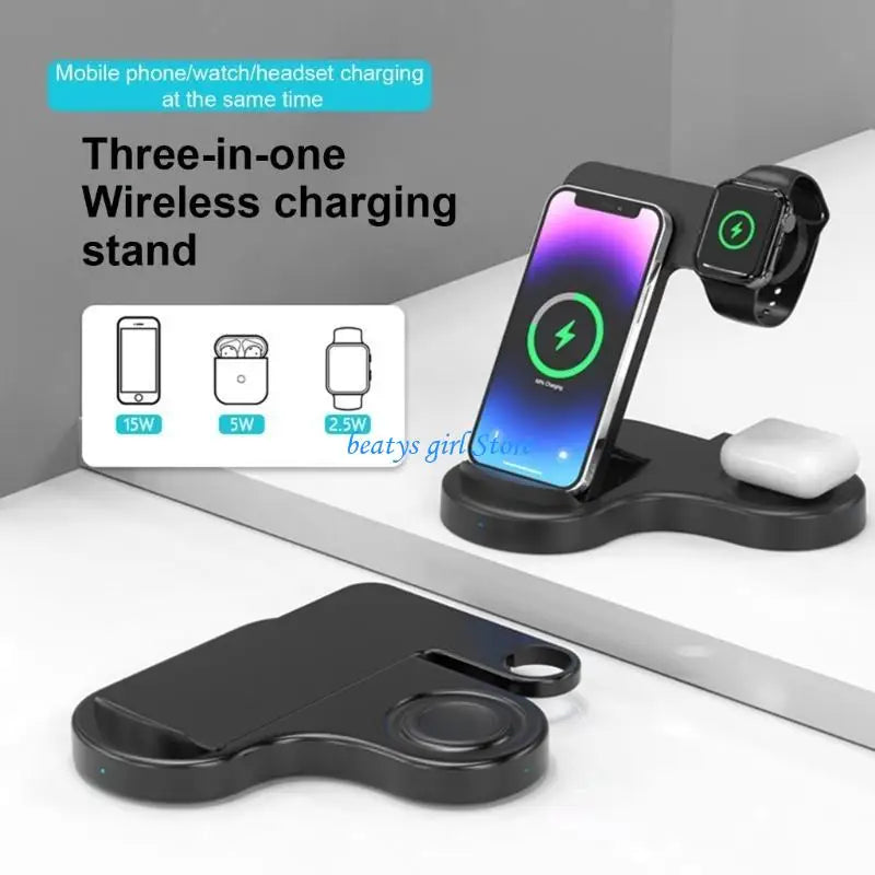 C7AB General Wireless Charging Dock Adjustable Charging Dock multifunction Wireless Charging Stand Compact Wireless Charging
