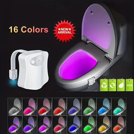 Motion Sensor Light Wireless LED Night Light RGB 8/16colors Lamp Toilet Bathroom Atmosphere Light Colorful Sensor Night Lights