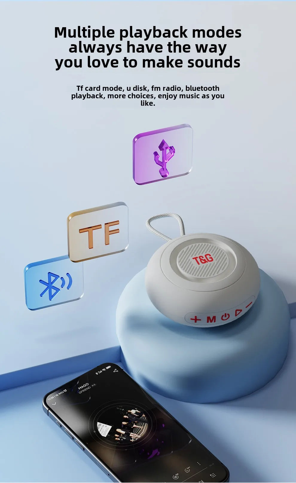 Bluetooth Speaker Bathroom Wireless Subwoofer Outdoor Mini Bluetooth Speaker Parlante Bocina Bluetooth  Caixa De Som TG442