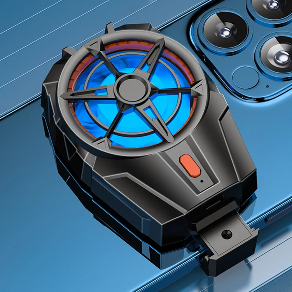 X52 Cooling Fans Mobile Phone Game Cooler System Rechargeable Battery Silent Cooler Three Speed Adjustable Fans Gaming Radiator