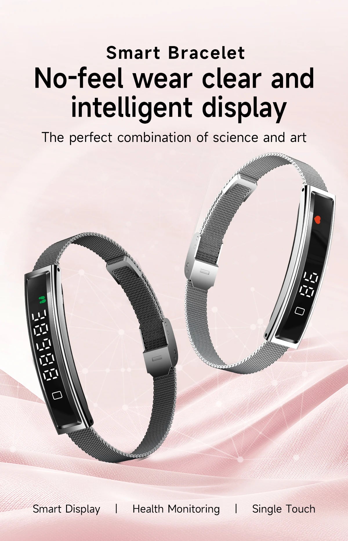 Brand New Smart Wearable Fitness tracker Women Heart rate Sleep Blood oxygen Pressure Monitoring Sports Pedometer Smart Bracelet