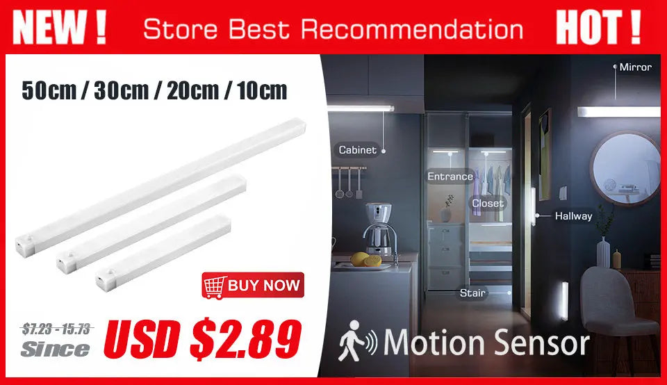 Motion Sensor Light Bedroom Night Light Room Decor USB LED Lamp Rechargeable Home Decoration Lights For Stairs Hallway Closet