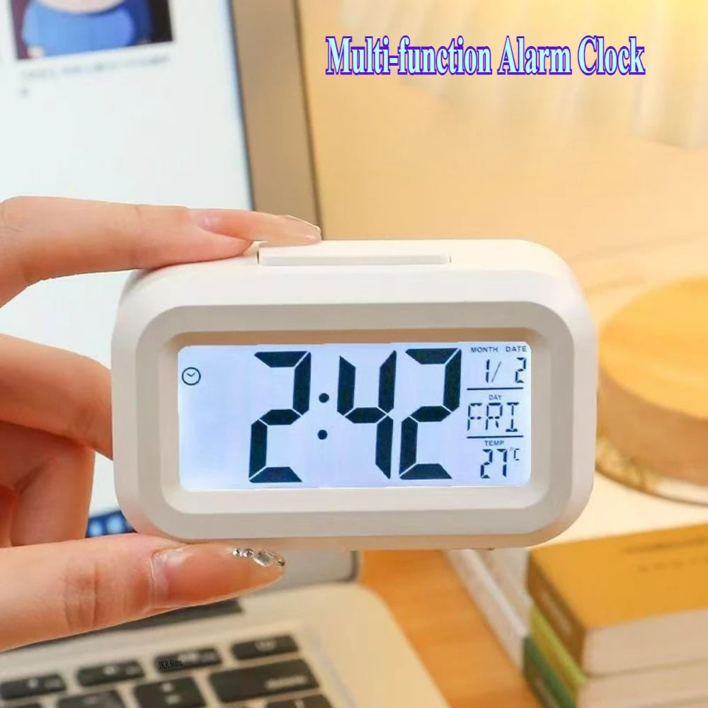 Digital Led Clock Alarm Clock Digital Clock With Bright Screen Snooze Function Calendar Display For Bedroom Home Offices Desk