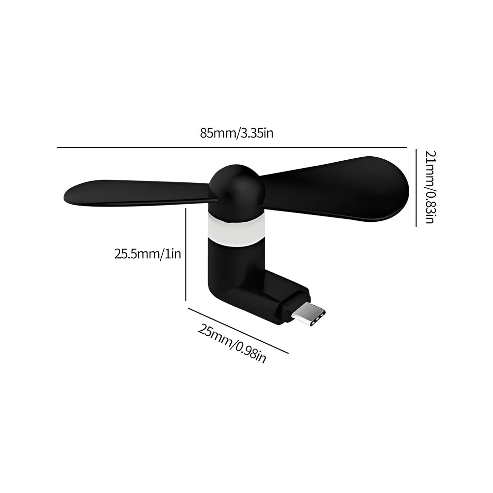 Creative Mini Portable Micro USB Fan 5v 1w Mobile Phone USB Gadget Fans Tester For Type C Cooling Hand Fan Phone Cooler