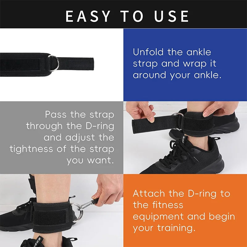 Ankle Straps Resistance Bands Set Fitness Workout Exercise Equipment Ankle Weight Yoga Elastic Fitness Band For Gym Man Woman