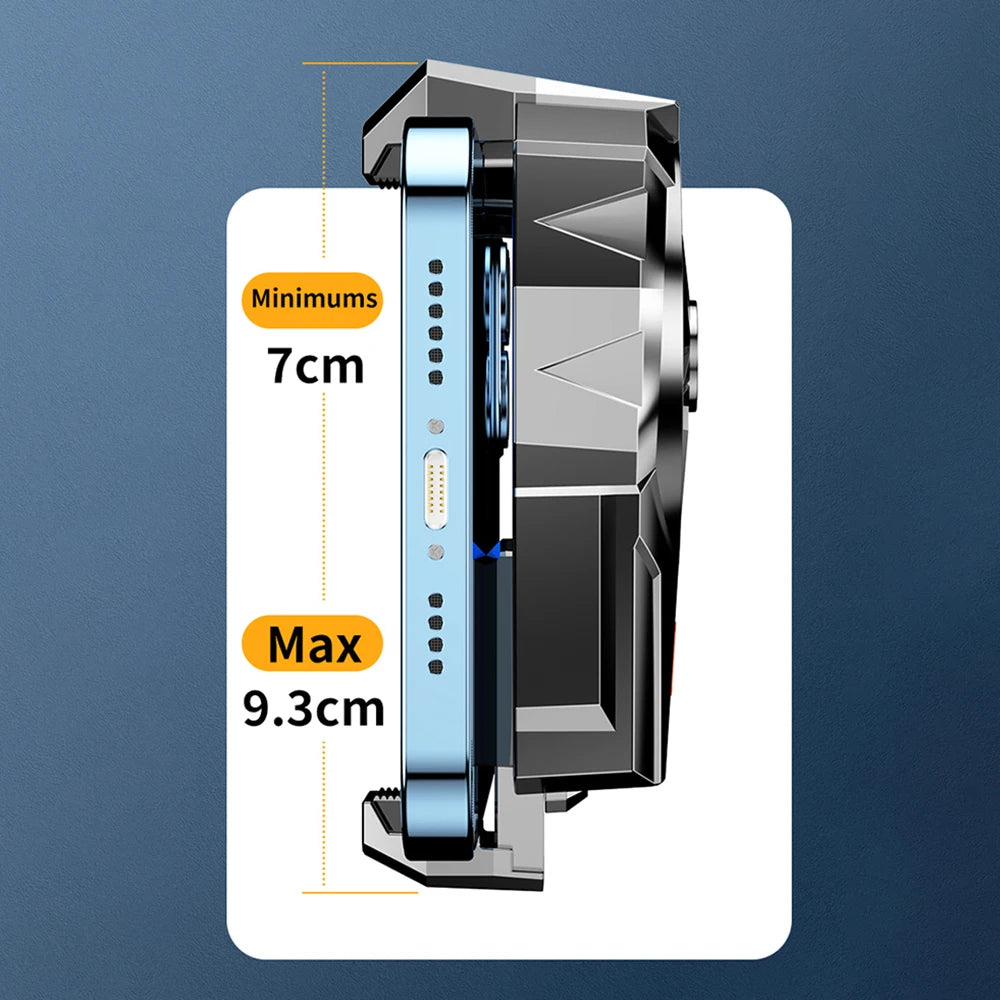 X52 Phone Cooling Fan Mobile Radiator Portable Mini Back-clip Gaming Radiators Three Speed Adjustable Cell Phone Fans Cooler