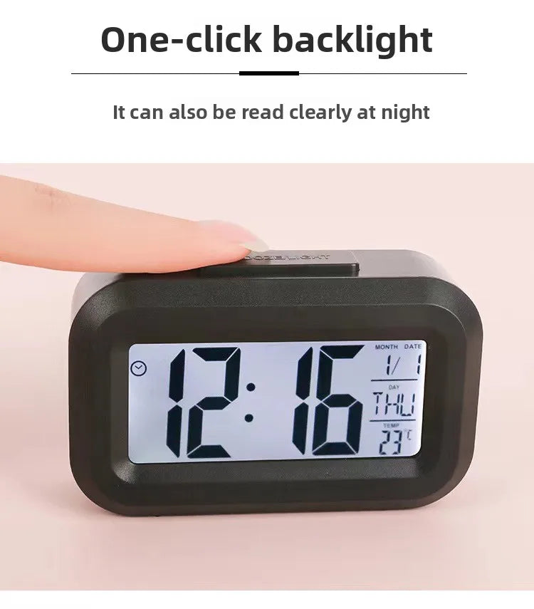Digital Led Clock Alarm Clock Digital Clock With Bright Screen Snooze Function Calendar Display For Bedroom Home Offices Desk