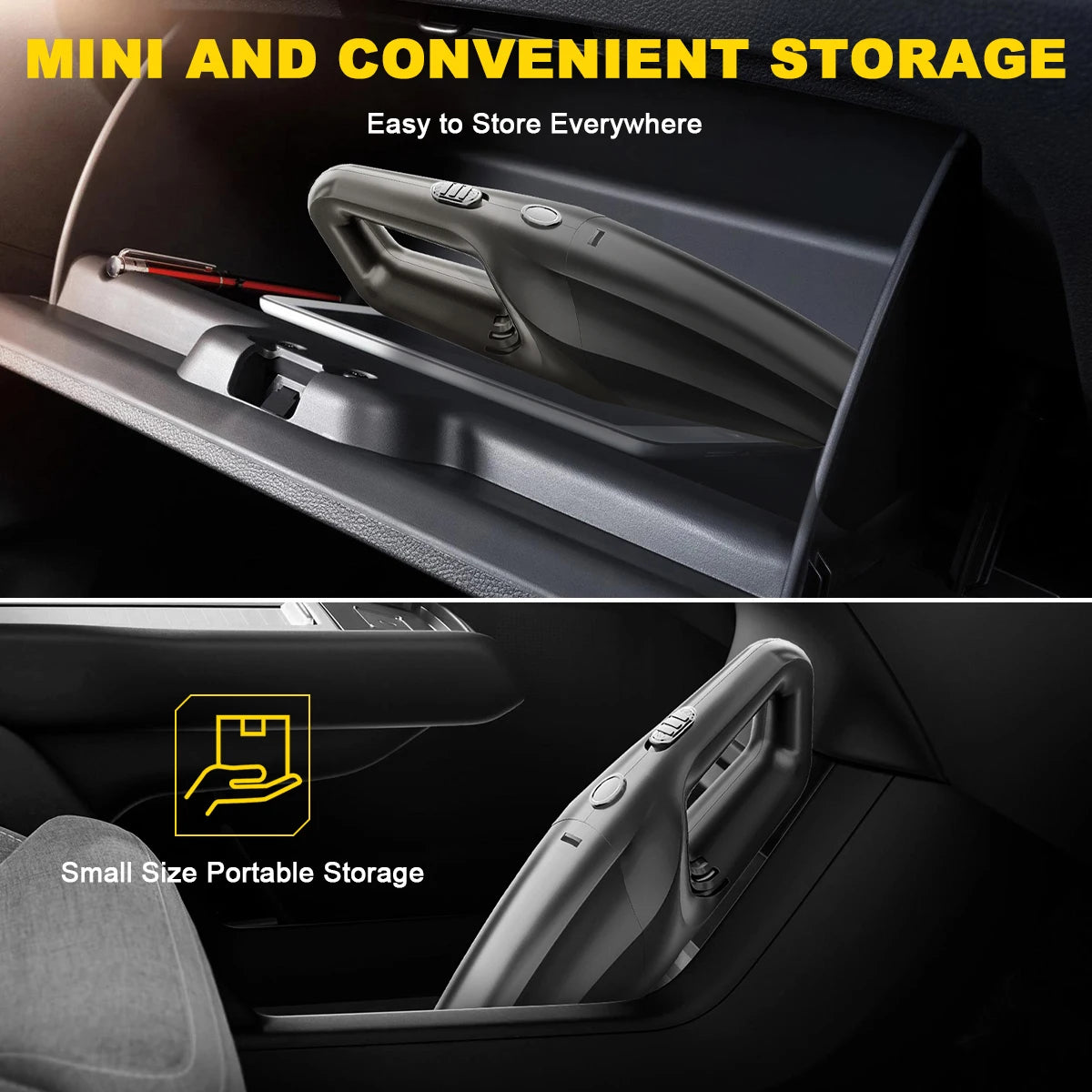 Mini Car Vacuum Cleaner Wireless Handheld Vaccum Cleaners High Suction USB Rechargeable Small Household Car Cleaner Accessories