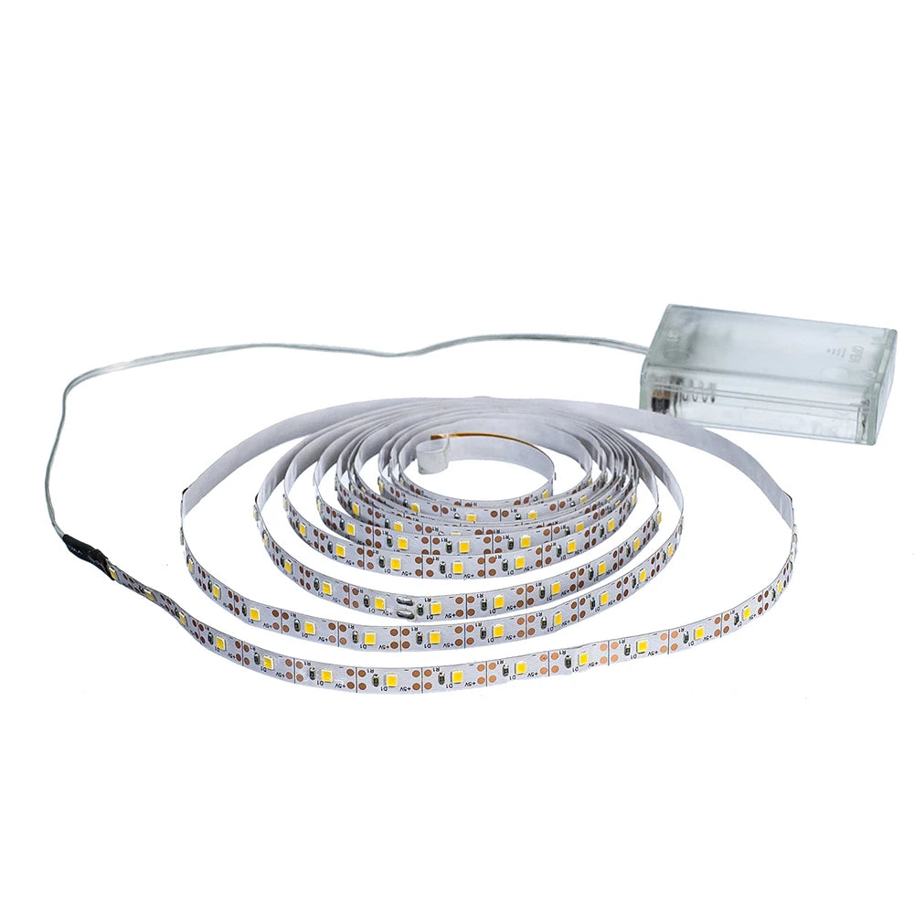 LED Strip Light 16.4FT 3AA Battery Power Flexible LED Light Strip DIY Home Decoration For TV Backdrop Bedroom Kitchen Lighting