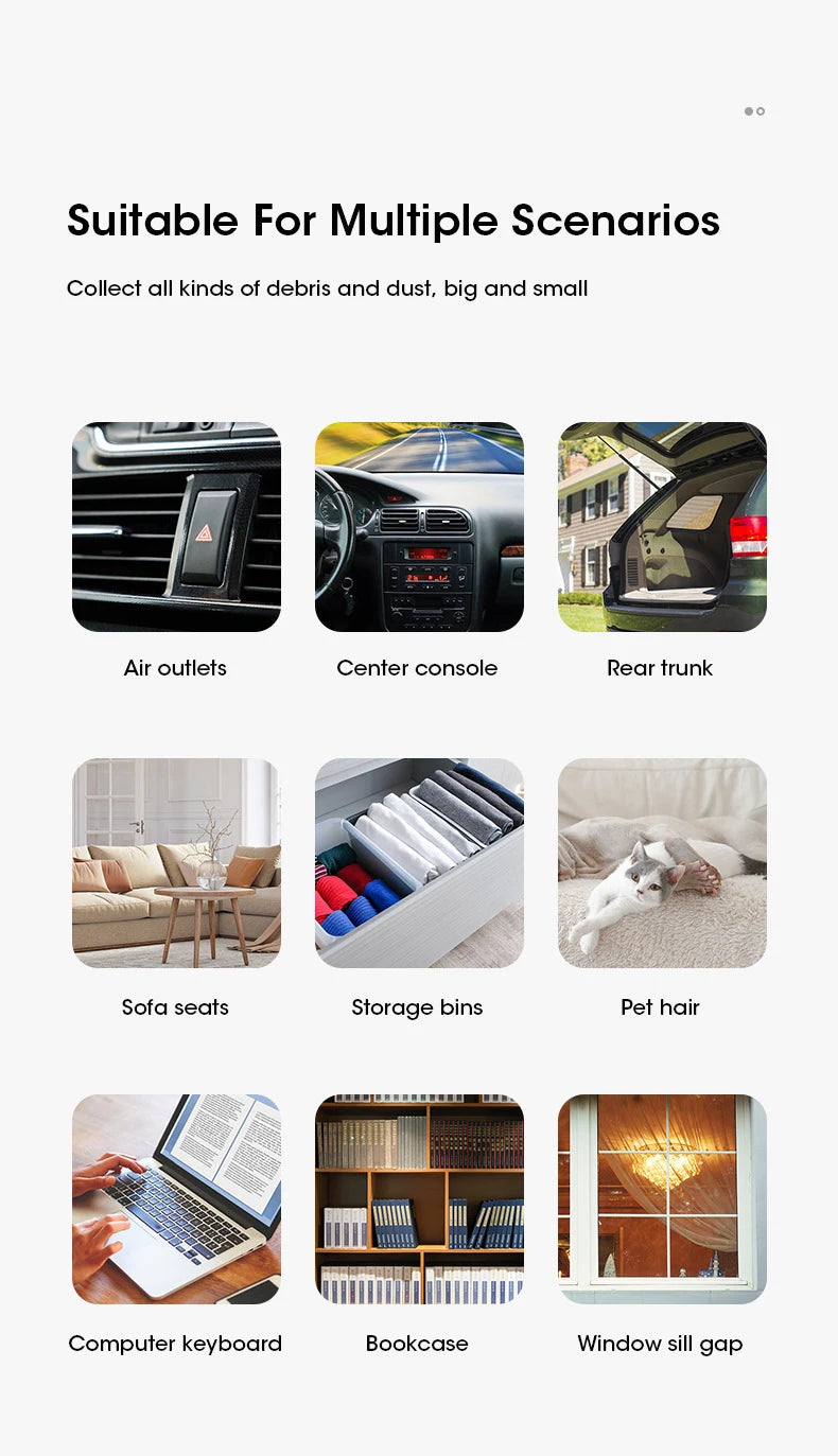 Mini Wireless Vacuum Cleaner Multifunctional Car Vacuum Cleaner Portable and Powerful Cleaning Tool for Home Car Vacuum Cleaning