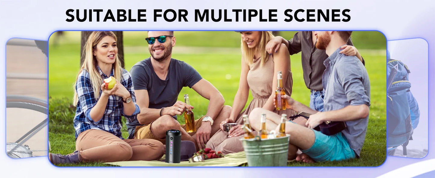 Bluetooth Speaker, Speakers Wireless Bluetooth 5.4 with 30H Playtime, BassUp, 30W Stereo Sound, IPX7 Waterproof Portable Speaker