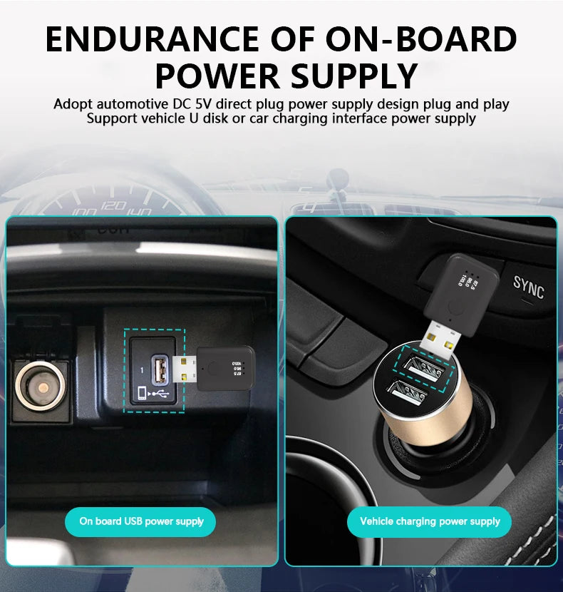 Bluetooth 5.4 FM Transmitter With Mic Handsfree Call USB Wireless Adapter Lossless Stereo Music Audio Receiver For Car FM Radio