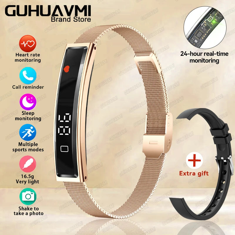 Brand New Smart Wearable Fitness tracker Women Heart rate Sleep Blood oxygen Pressure Monitoring Sports Pedometer Smart Bracelet