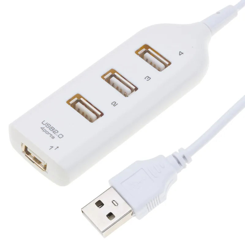 High Speed USB Hub 4 Port USB 2.0 with Cable Mini USB Splitter Hub Use Power Adapter Multiple Socket For PC Laptop Notebook