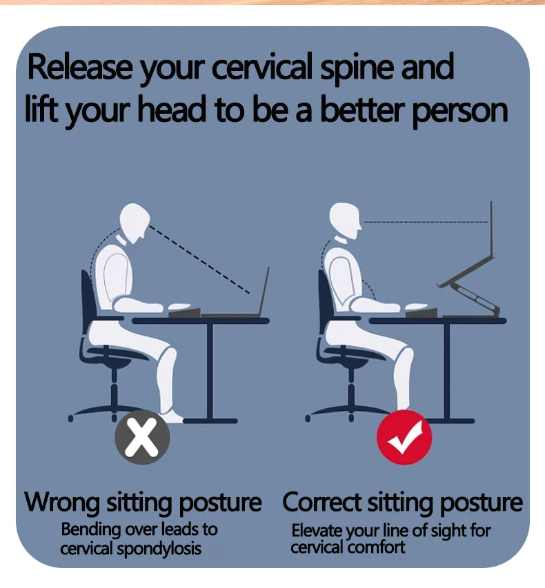 Laptop Stand Office Liftable Carbon Steel Laptop Stand Two in One Heightened Foldable Vertical Cooling Ergonomic Laptop Stand