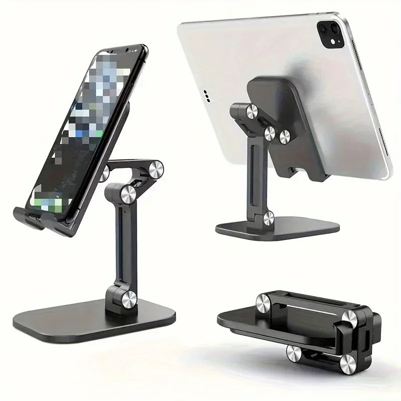 Three Sections Foldable Desk Mobile Phone Holder For iPhone iPad Tablet Flexible Table Desktop Adjustable Cell Smartphone Stand