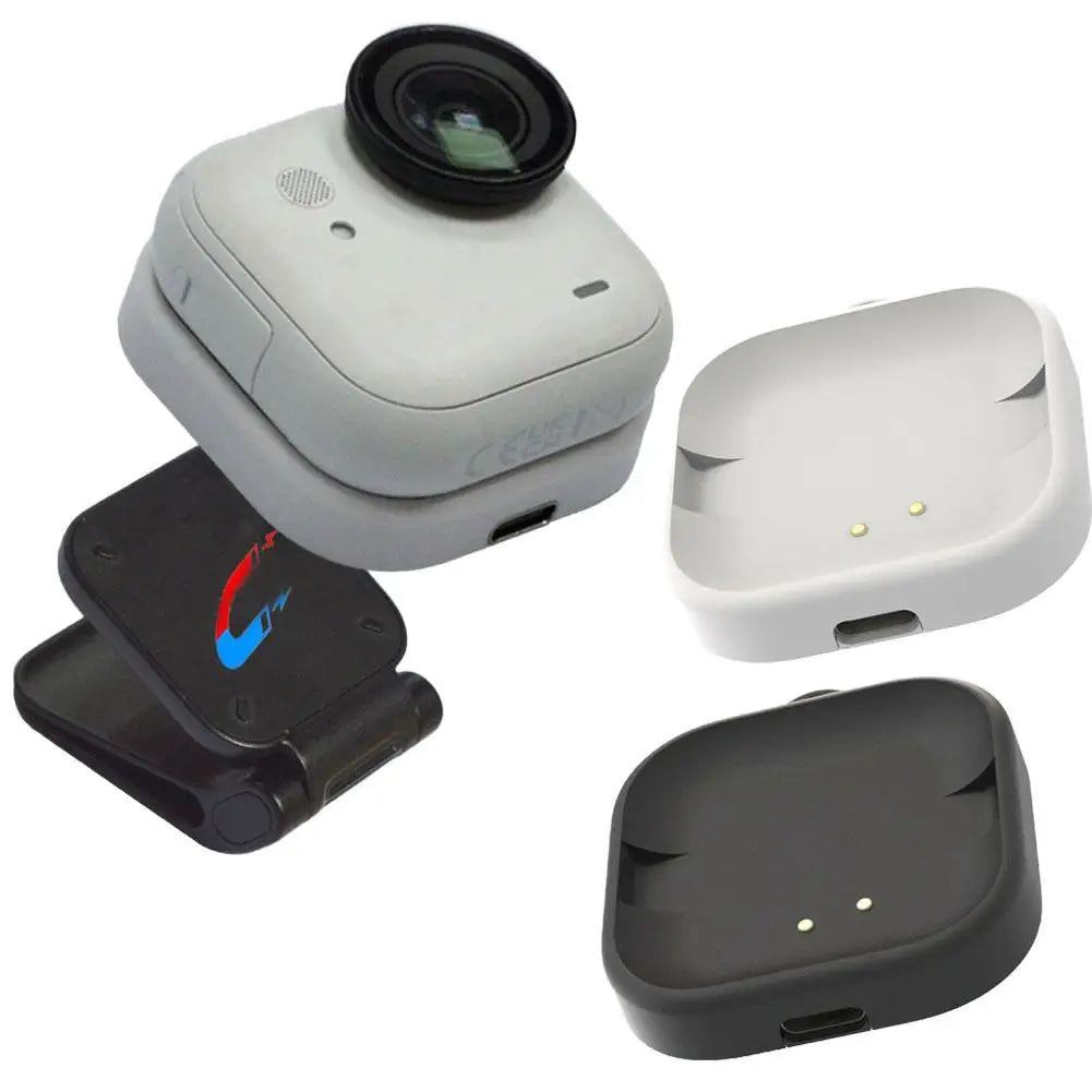 Wireless Magnetic Charging Dock for Insta360 Go Ultra Wireless Charger Base with Lanyard For Insta360 Go Ultra Charging Station