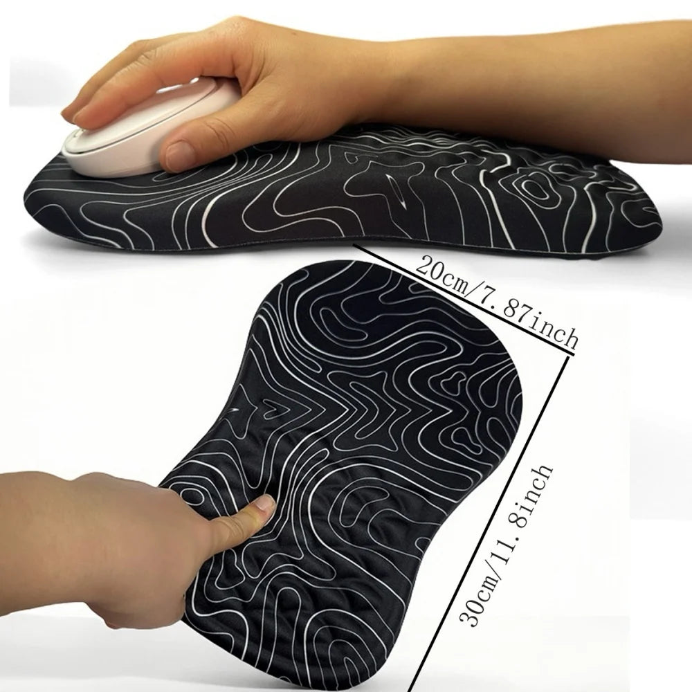 Ergonomic Wrist Rest Mouse Pad Comfortable Wrist Support Non Slip High Elastic Memory Cotton Mousepad For PC Laptop Computer