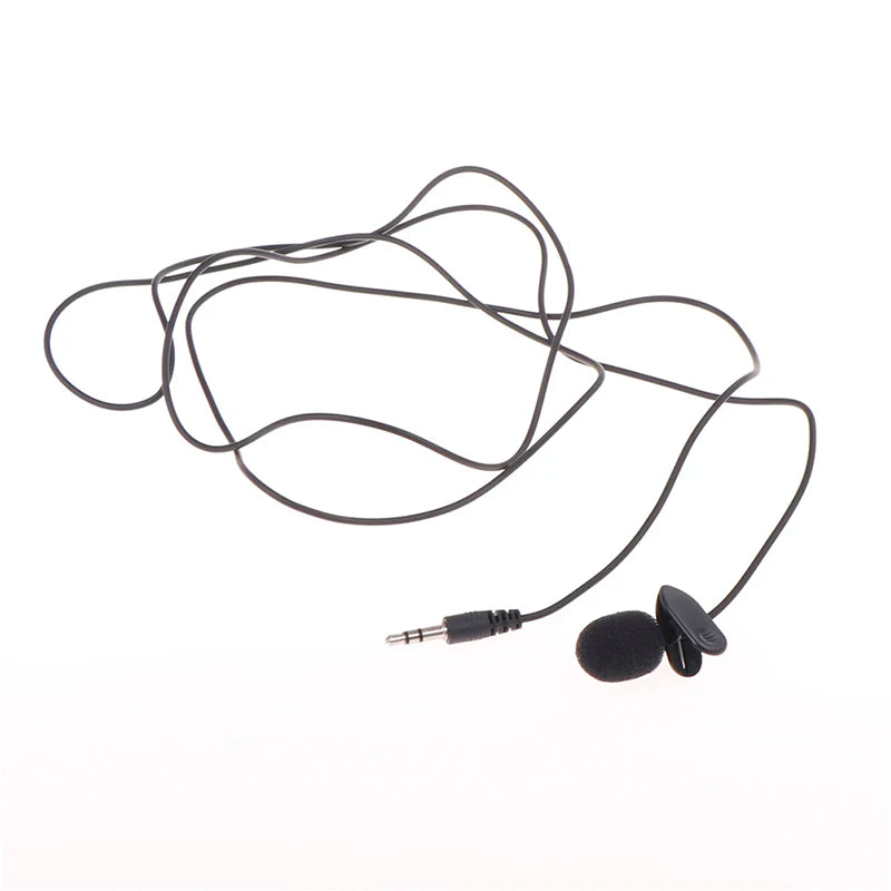1Pcs PC Microphone With Clip 3.5mm Mini Studio Speech Mic Microphone Clip For PC Desktop Notebook 1.5M