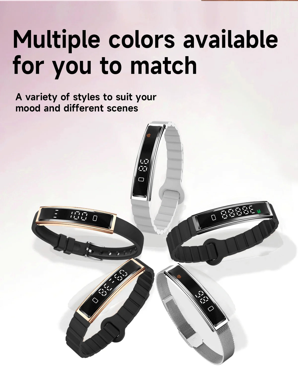 Brand New Smart Wearable Fitness tracker Women Heart rate Sleep Blood oxygen Pressure Monitoring Sports Pedometer Smart Bracelet