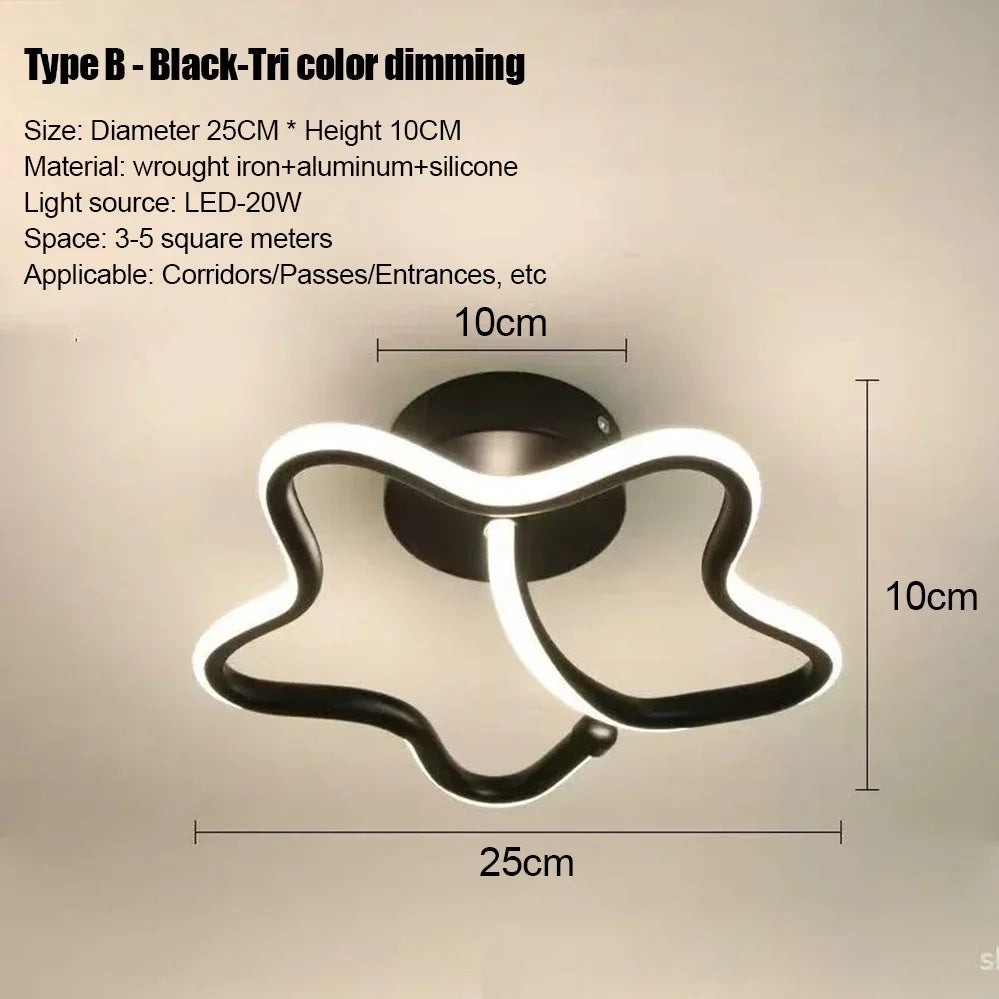 LED Strip Aisle Ceiling Lights Modern Minimalist Living Room Lamps For Balcony Entrance Staircase Home Decor Multiple shapes