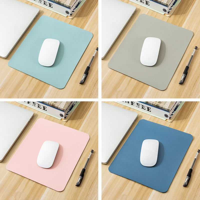 Small PU Mouse Pad Single-sided Solid Color Universal Non-slip Pad Mouse Pad Suitable For PC Laptops Office PU Gaming Mouse Pad