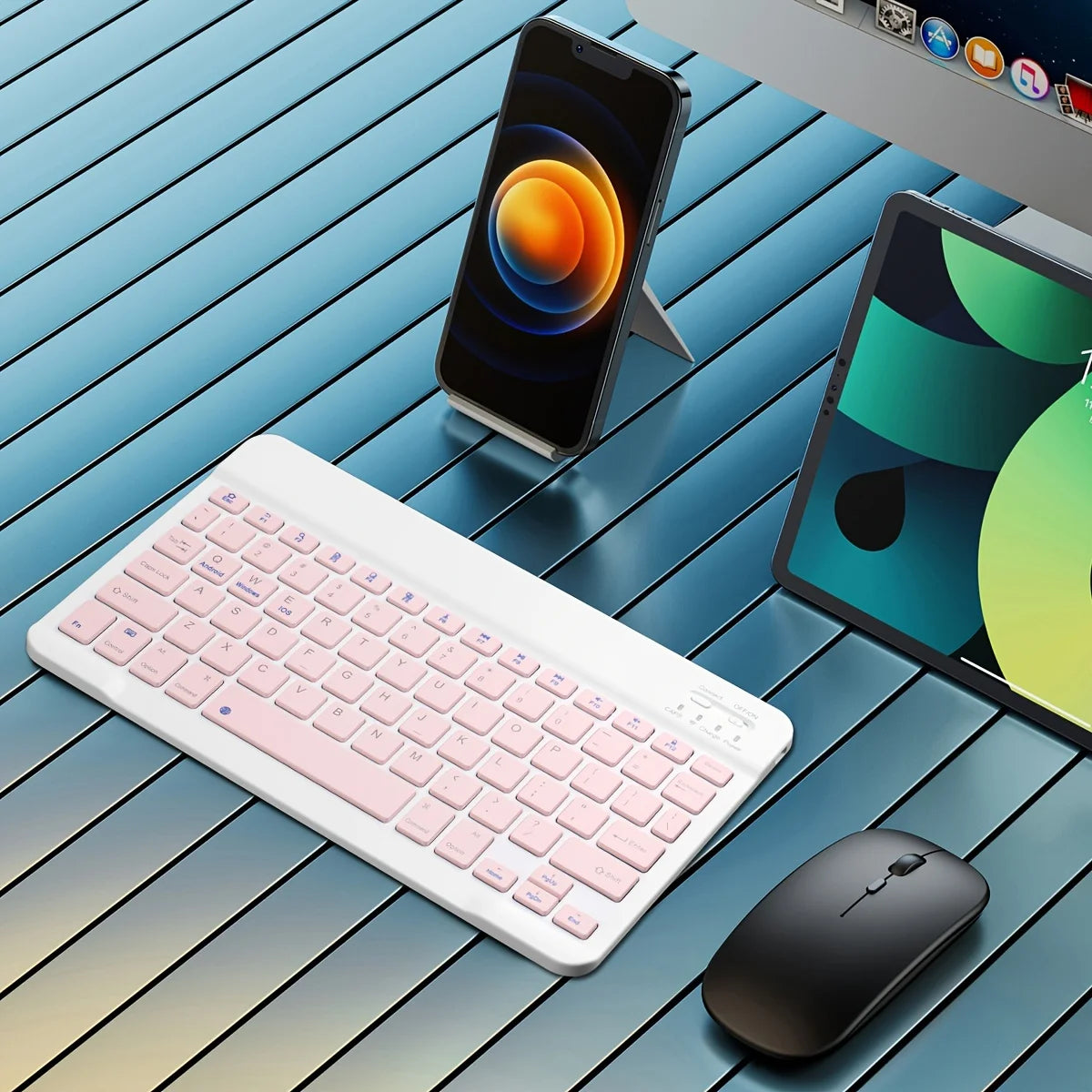 Wireless Keyboard Bluetooth-compatible Keyboard For Android IOS Windows Mini 78-Key Gaming Keybaord for PC iPad Tablet Keyboard