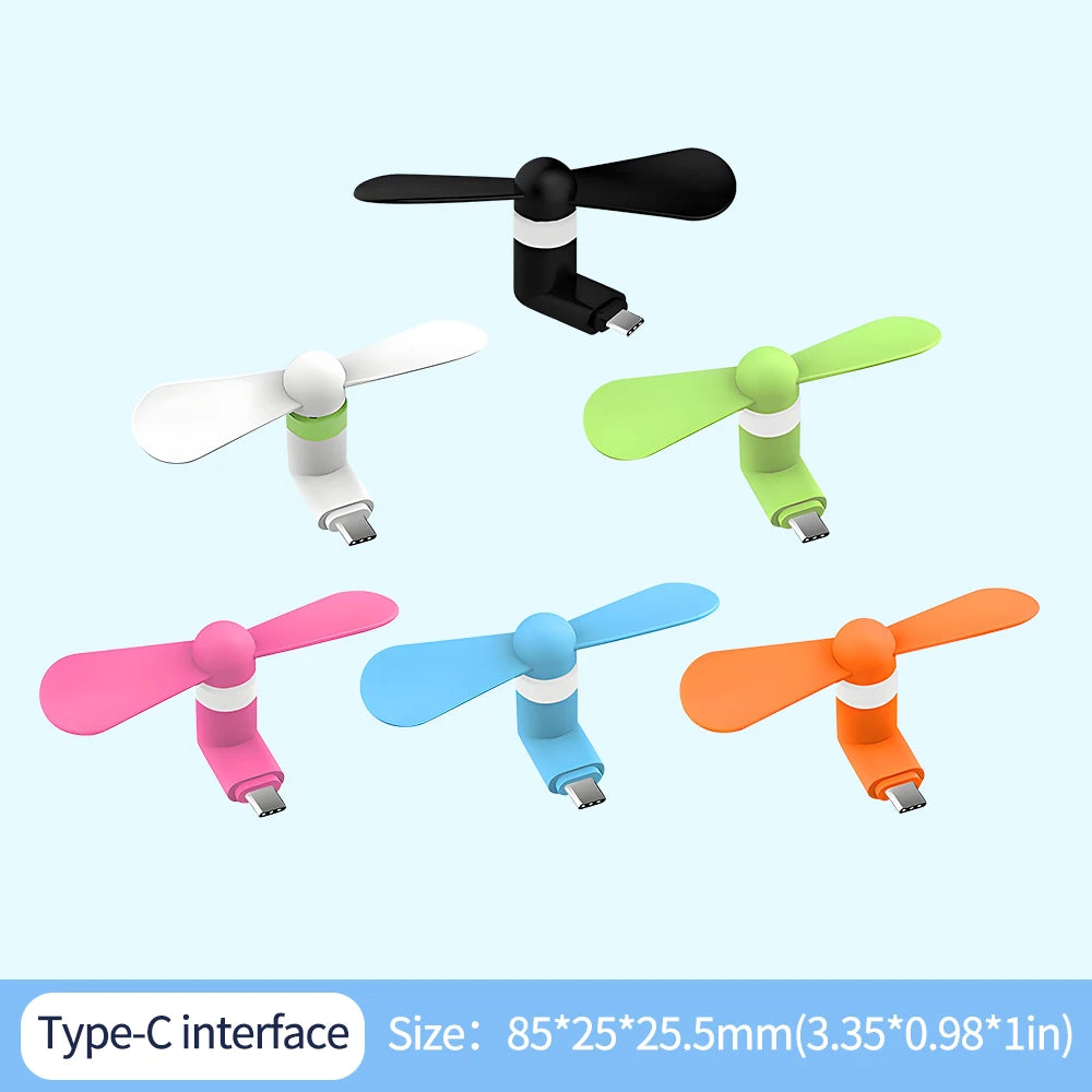 Creative Mini Portable Micro USB Fan 5v 1w Mobile Phone USB Gadget Fans Tester For Type C Cooling Hand Fan Phone Cooler