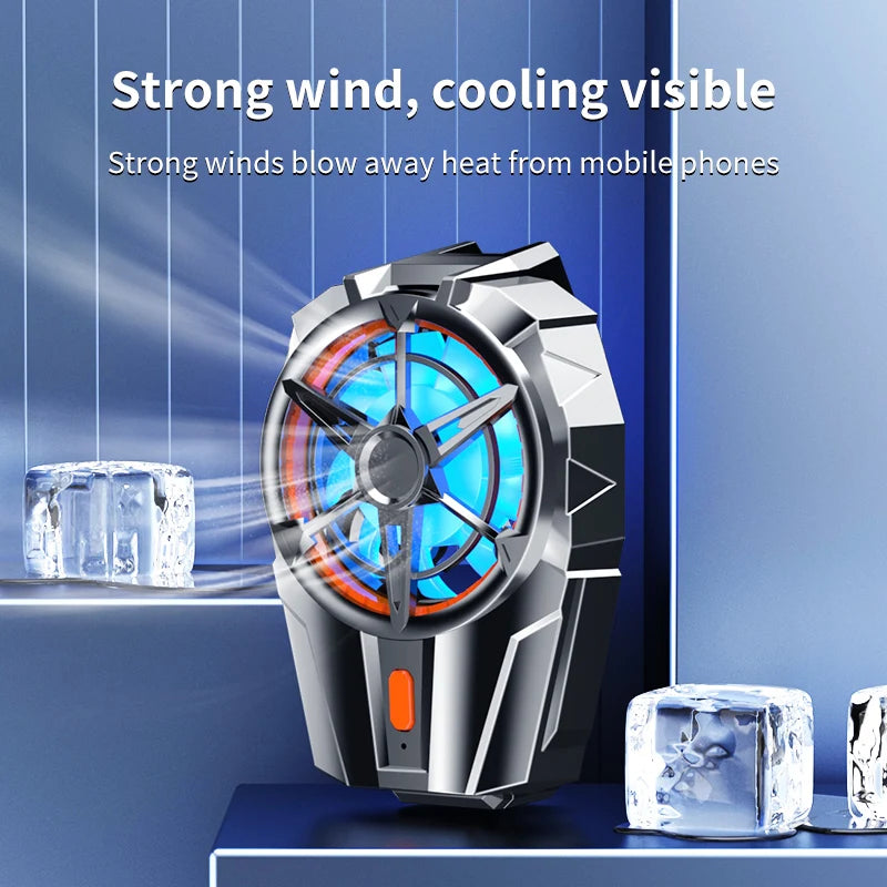 X52 Cooling Fans Mobile Phone Game Cooler System Rechargeable Battery Silent Cooler Three Speed Adjustable Fans Gaming Radiator