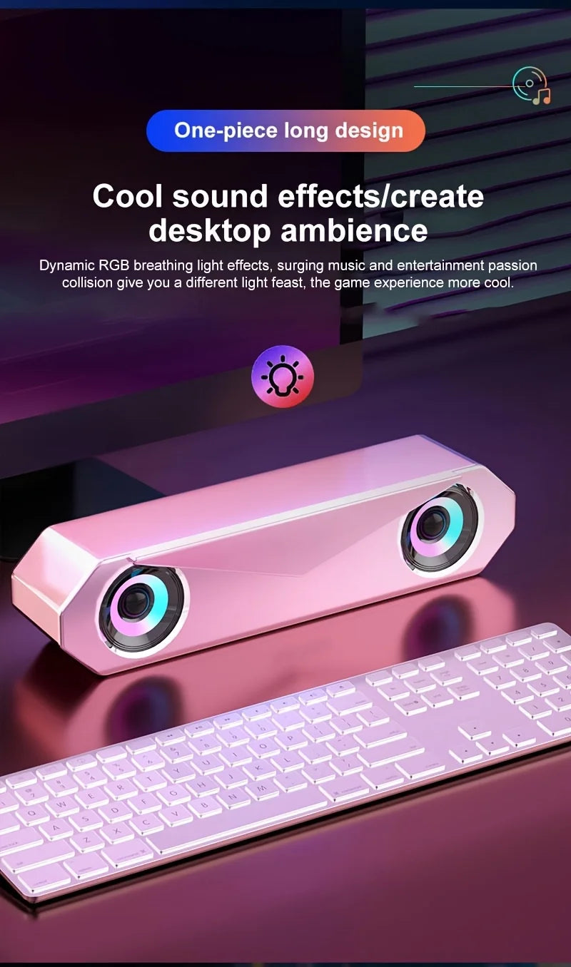 Bluetooth Speaker USB Wired Speaker Computer Soundbar Stereo Surround Subwoofer for Pc Laptop Theater Surround Audio System