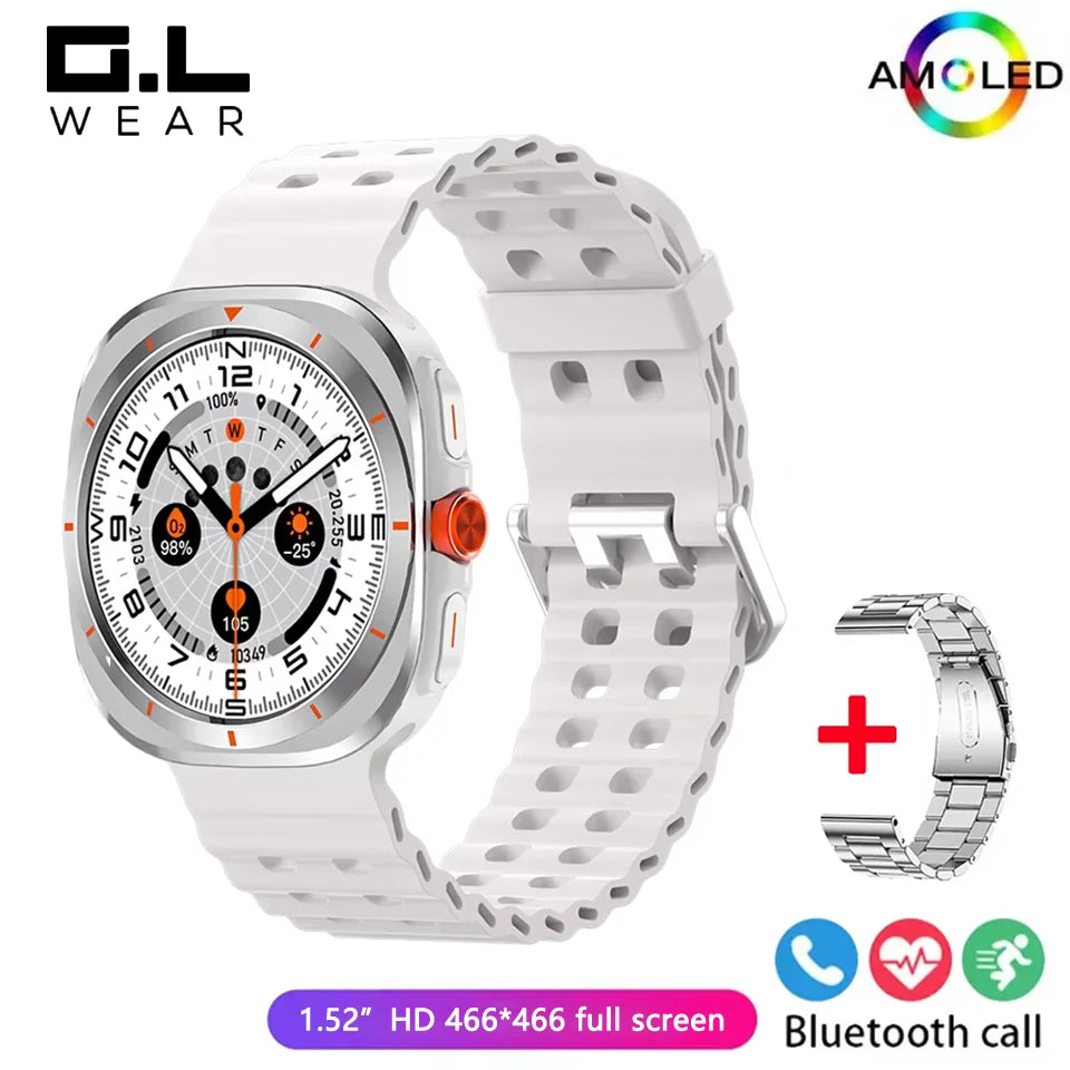 G.L Wear 2025 New Smartwatch for Men Heart Rate Monitoring Bluetooth Calling Fitness Tracking Pedometer Men's Smartwatch