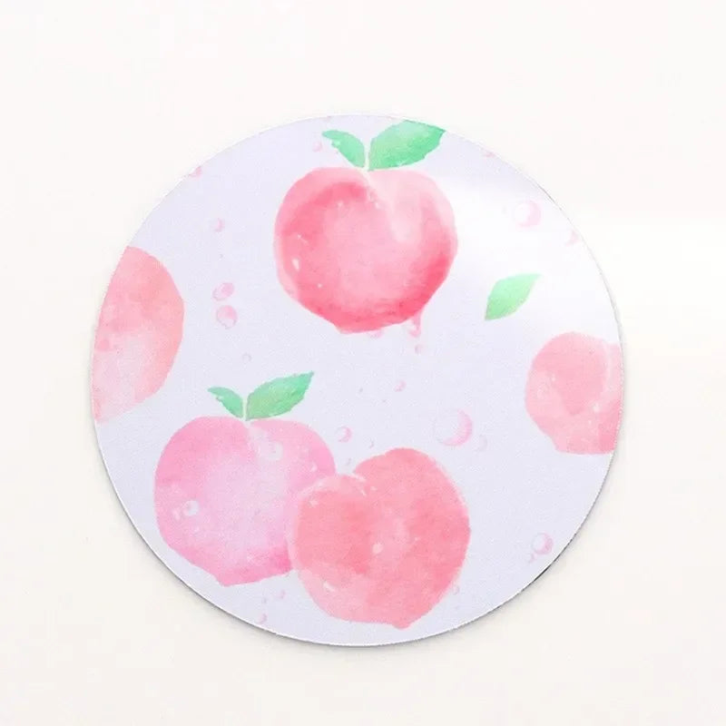 Mouse Pad Cute Round Natural Rubber 22cm Non-slip Bottom Soft Cartoon Animation Computer Desk Pad Protection Mouse Sensitivity